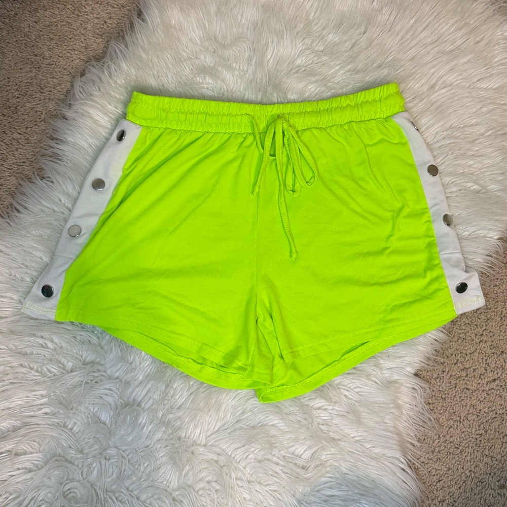 Super Cute Neon Green Shorts.